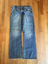 American Eagle Jeans Mens 32x31 Blue Original Boot Medium Wash Faded Stretch