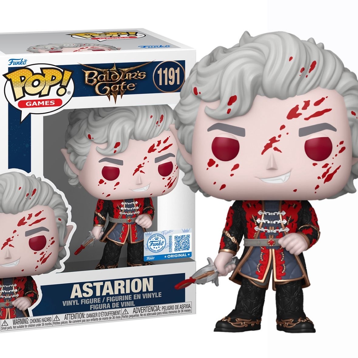 Funko Pop! Astarion Bloody #1191 Baldur's Gate Exclusive Vinyl +