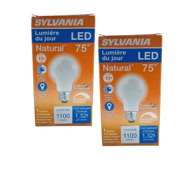 Sylvania Natural LED Bulb General Purpose A19 Lamp 75 W Equivalent E26 Lamp Base - Image 2 of 4