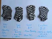 Vintage Barbie Black White Zebra Striped Swimsuit Original 1960s - FAIR