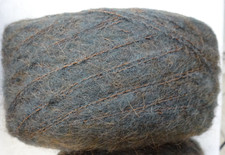 500g 80% Kid Mohair Wolle 20% Acryl Braun 3-fach gespult Nadel 4-4,5