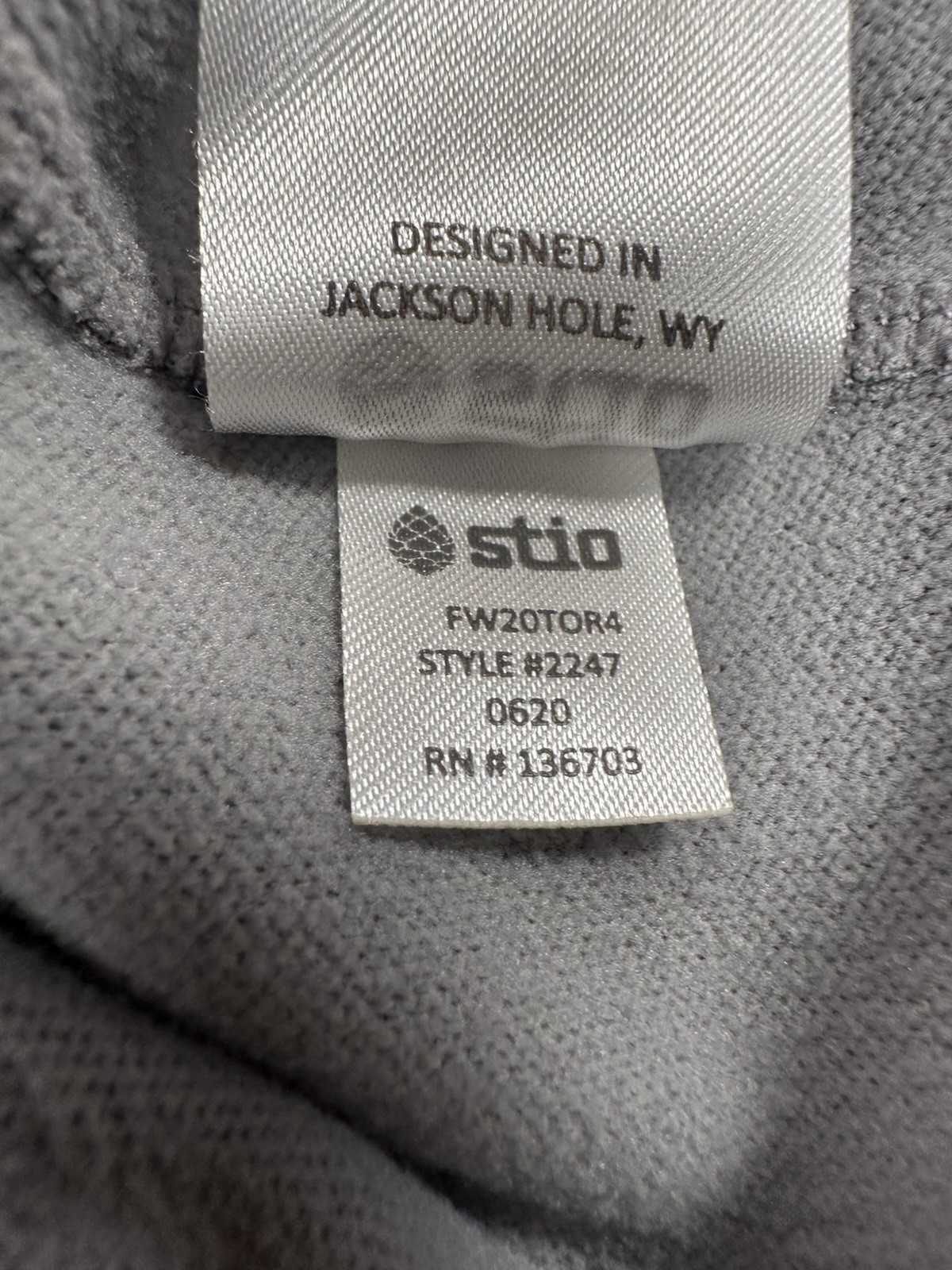 Stio Pullover Mens Large Gray Gannett Peak Half Zip Fleece Outdoor Hiking