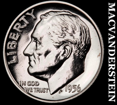 1956 Roosevelt Dime- Silver- Choice Gem Proof Luster #J246