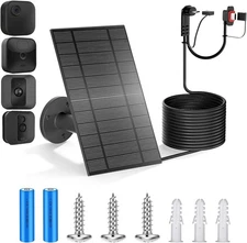 Solar Panel for Outdoor Camera 4000Ah 13ft Cable USB C Charger IP65 Waterproof