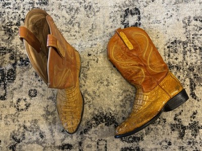 Cuadra Caiman Head Cut Butterscotch Mens Size 9 Cowboy Boots