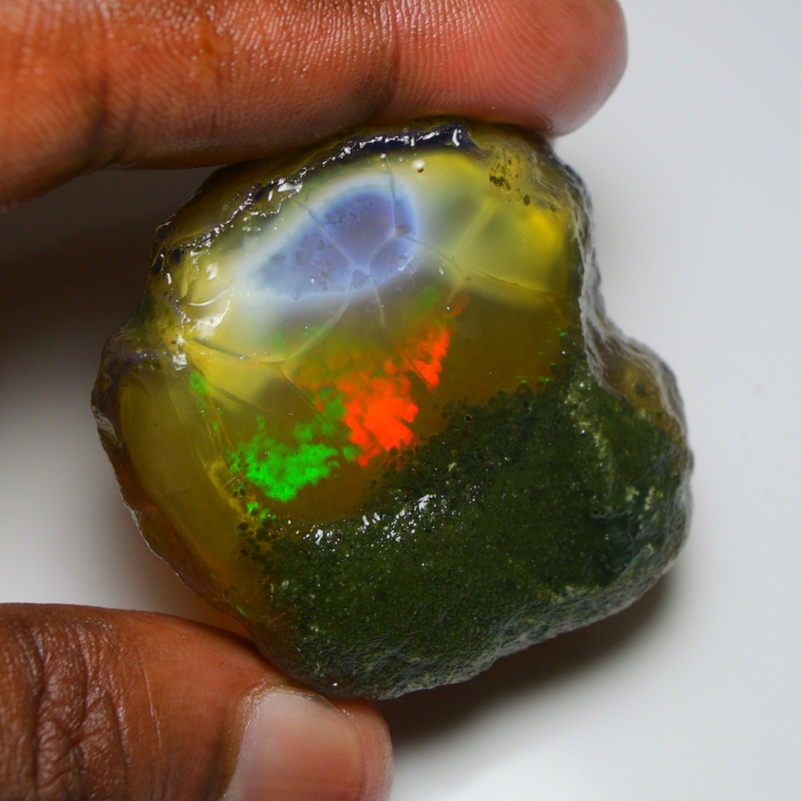 HUGE 287.00 Cts Natural Ethiopian Opal Rough - Multi Fire Welo Opal Raw Crystal