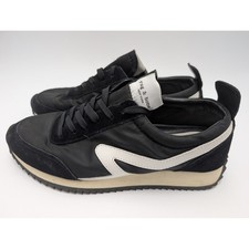 Rag Bone Sneakers Womens 39.5 Black Retro Runner Suede Nylon Low Top Trainers