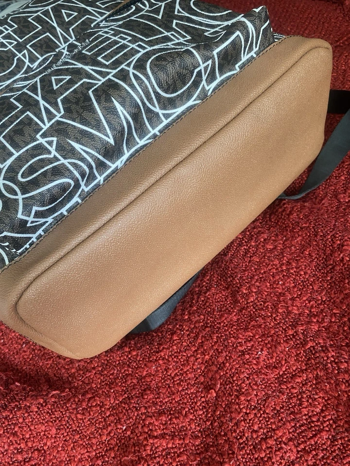 Michael Kors Cooper Large Signature PVC Graphic Logo Backpack Book bag - Image 4 of 4