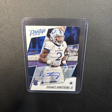 2018 PRESTIGE AUTOGRAPHS RC DORANCE ARMSTRONG JR. DALLAS COWBOYS ROOKIE AUTO