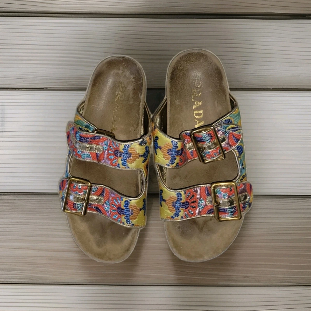 PRADA Buckle Floral Sandals for Women for sale | eBay
