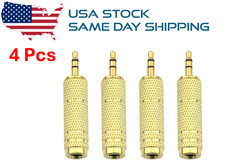 4 PCS 6.35mm 1/4"Female to 3.5mm 1/8" Male Jack Stereo Headphone Audio Adapter