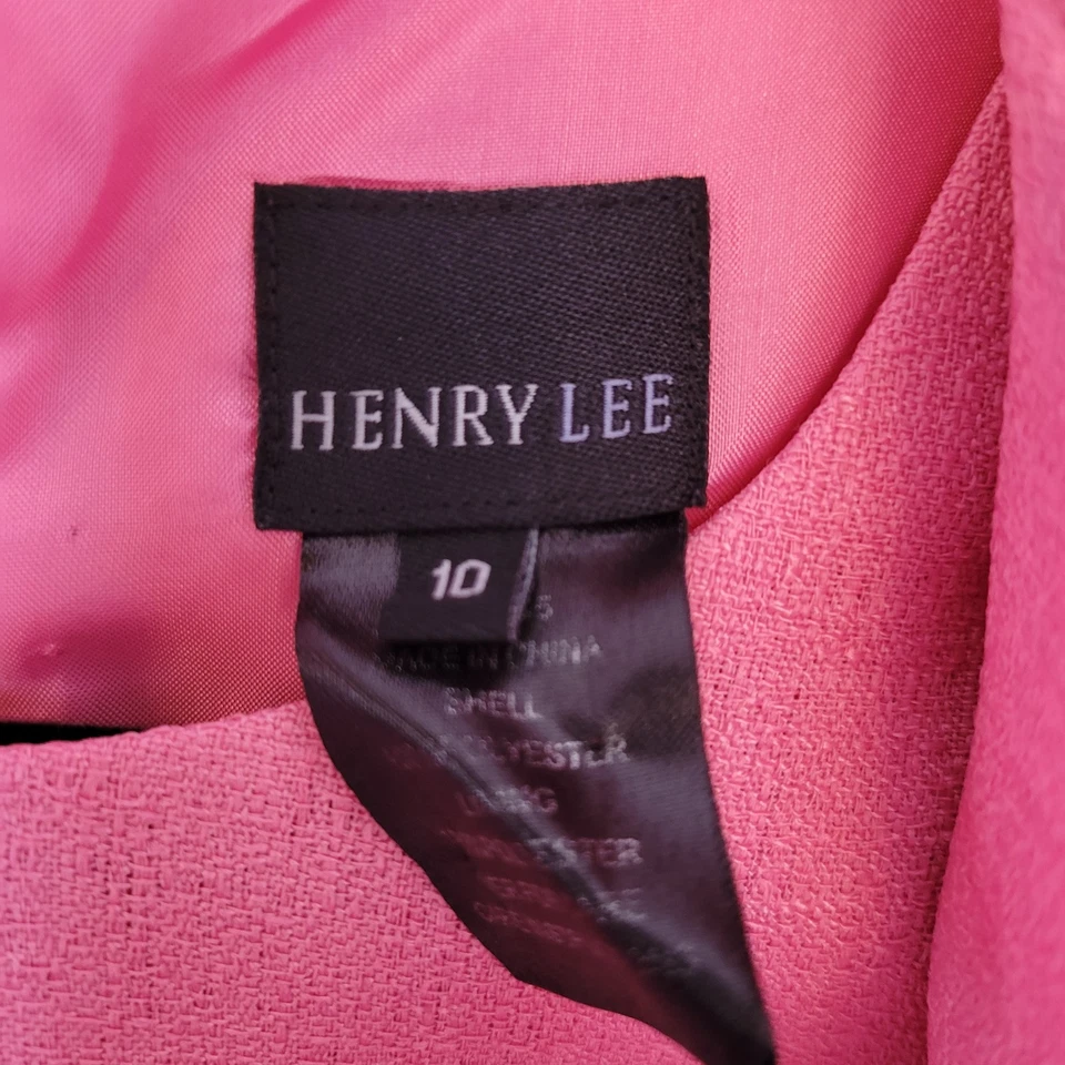 Винтажный Henry Lee женщин розовый Blazer куртка и платье с коротким рукавом комплект размер 10 - Изображение 4 из 4