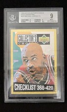 94-95 Collectors Choice Michael Jordan Checklist Gold Signature BGS9 Mint Pop 20