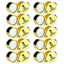 (10) 30X Jewelers Loupe Magnifying Glass Coin Magnifier Jewelry Loop Eye Pocket