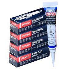 4x DENSO Zündkerzen + LIQUI MOLY Fett für CRF 8C SPIDER 360 599 GTB GTO