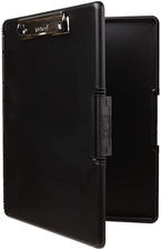 Slimcase 2 Plastic Clipboard with Storage and Side Opening, Black, Office Suppli