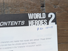 CIB ✹ World Heroes 2 ✹ Neo Geo AES Game NEOGEO ✹ AUTHENTIC ✹ USA ENGLISH