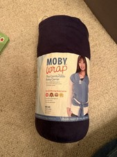 Moby Wrap Baby Carrier Navy Blue with Bag and Instructions