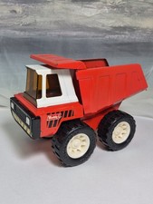 Vintage Buddy L Japan Pressed Steel Dump Truck Working Tilt Bed Red Toy 1979