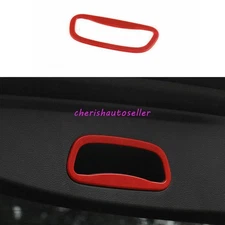 For Jeep Compass 2017-2021 Glossy Red Tailgate Trunk Handle Lock Frame Trim 1pc