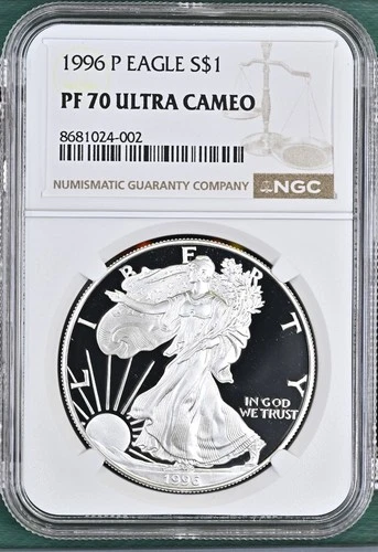 1996 Proof American Silver Eagle 1 oz NGC PF70 - A400
