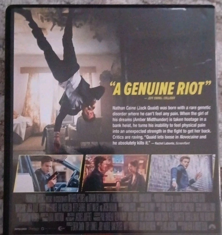 Novocaine No Pain DVD JACK QUAID REGION 4 AS NEW RELEASE 9/7/2025 ACTION FANTASY - image 3 of 4