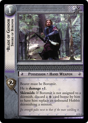 Blade of Gondor, Sword of Boromir Moderately Played LOTR: Black Rider