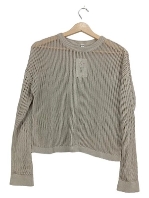 UNIQLO Pull Femme Beige Ajouré Viskose Décontracté (EU 36, INT S) - Photo 1/3