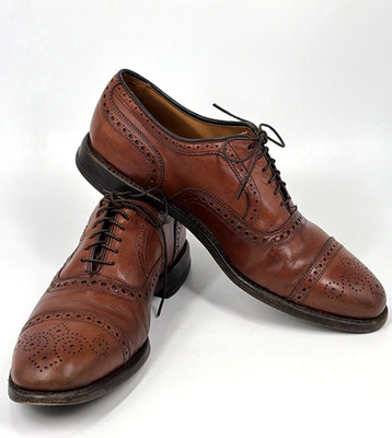 Allen Edmonds Captoe Oxford Brogue Brown Walnut Dress Shoes Size 9D