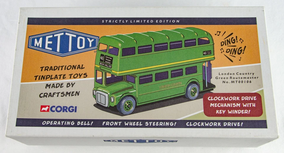 Corgi Mettoy Tin Windup London Country Routemaster Green 1:35 Diecast Model Bus - Image 2 of 4