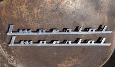 Authentic Factory 1951 To 1953 Chrysler Imperial Script Nameplates Authentic Factory 1951 To 1953 Chrysler Imperial Script Nameplates