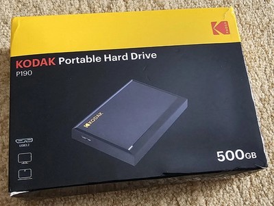 KODAK Tragbarer HDD500G Externes Festplattenlaufwerk. Neu