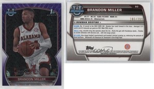 2022-23 Bowman U Chrome Purple Mini-Diamond Refractor /399 Brandon Miller #80