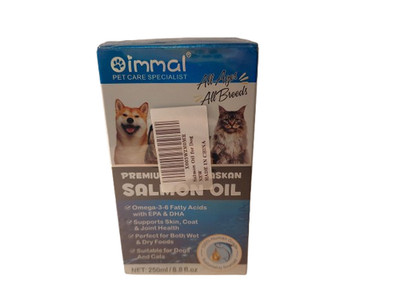 Premium Wild Alaskan Salmon Oil All Ages All Breeds 8.8 Fl Oz Immal New