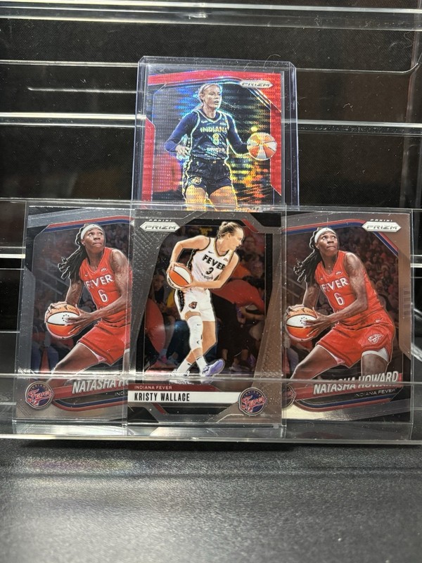 LOT- Indiana Fever 4 Card 24-25 PRIZM w/SOPHIE CUNNINGHAM #63 Red Pulsar /299