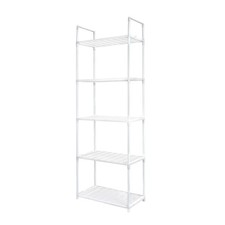 Freestanding Multi‑Tier Utility Storage Rack, Metal & Plastic Organizer Shelf