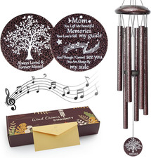 Memorial Gifts for Loss of Mom, 25'' Memorial Wind Chimes for Loss of Mother, Sy
