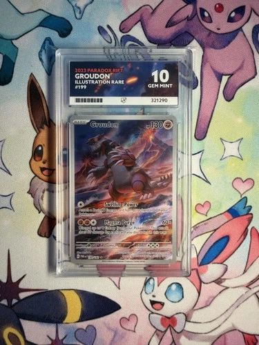 Pokémon 2023 TCG Groudon Paradox Rift Illustration Rare Ace 10 Perfect Subs
