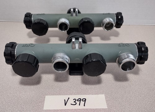 Lot of 2 Orbit 4-way Heavy-duty Hose Faucet Manifold (v399)