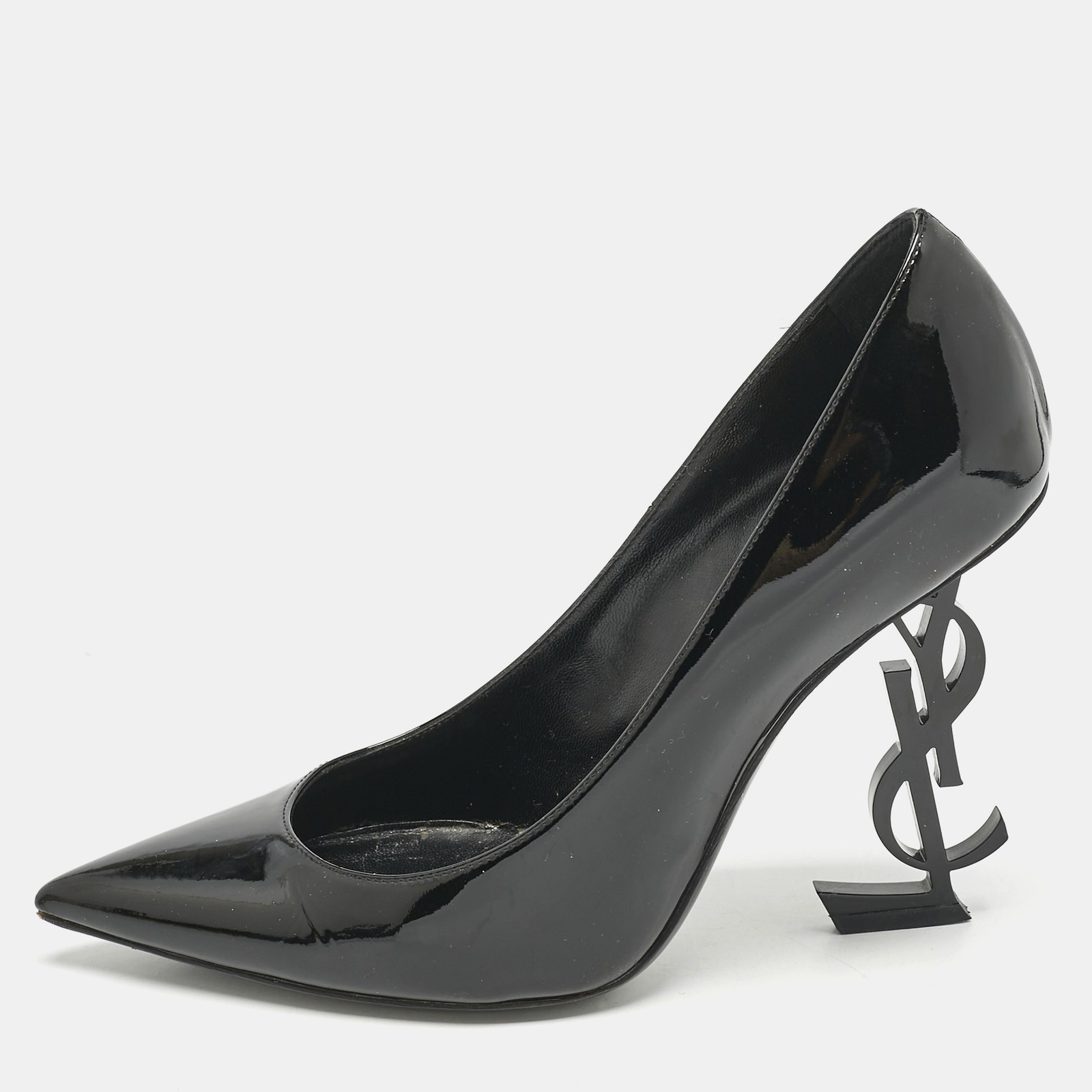 Saint Laurent Black Patent Leather Opyum Pumps EU 36.5