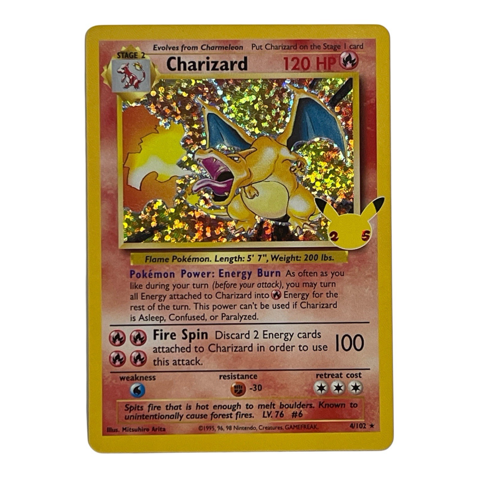 Pokémon TCG Charizard 4/102 Celebrations Classic Collection Holo Rare Near Mint