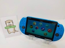 Sony PS Vita Aqua Blue PCH-2000 ZA23 Console only Wi-Fi PSV Slim Tested 1208G
