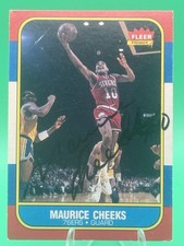 Maurice “Mo” Cheeks Autographed 86-87 Fleer  76ers