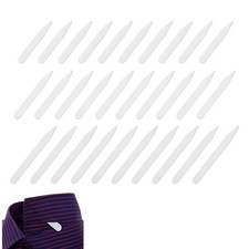 30 Pcs Shirt Collar Stiffeners, 3 Size Plastic White Smooth Collar Extender 