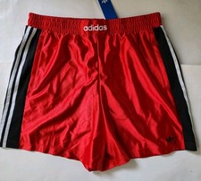 Adidas Originals Satin shorts Trefoil Logo Mens size XL Red KA4552