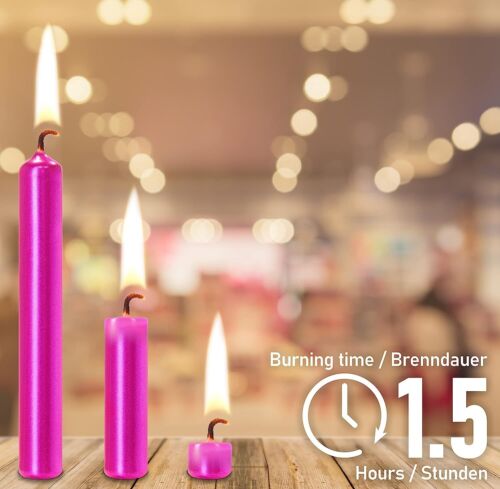 BRUBAKER Mini Candles 20 pcs - 3¾ x ½ Inch - Unscented for Rituals, Spells etc. - Picture 31 of 60