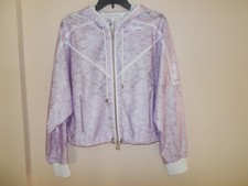595 Veronica Beard Mya Zip Up Hoodie Jacket Lavender Lace sz M NWT