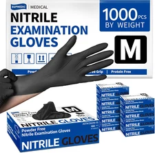 Disposable Nitrile Gloves, Powder-Free Latex-Free Food Safe Exam Gloves for Medi