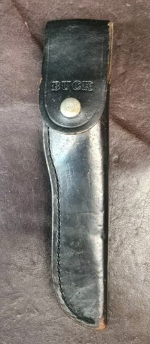 Vintage 1970s/80s BUCK 105 Pathfinder Fixed Blade Black Hunting Knife, EUC - Picture 17 of 19
