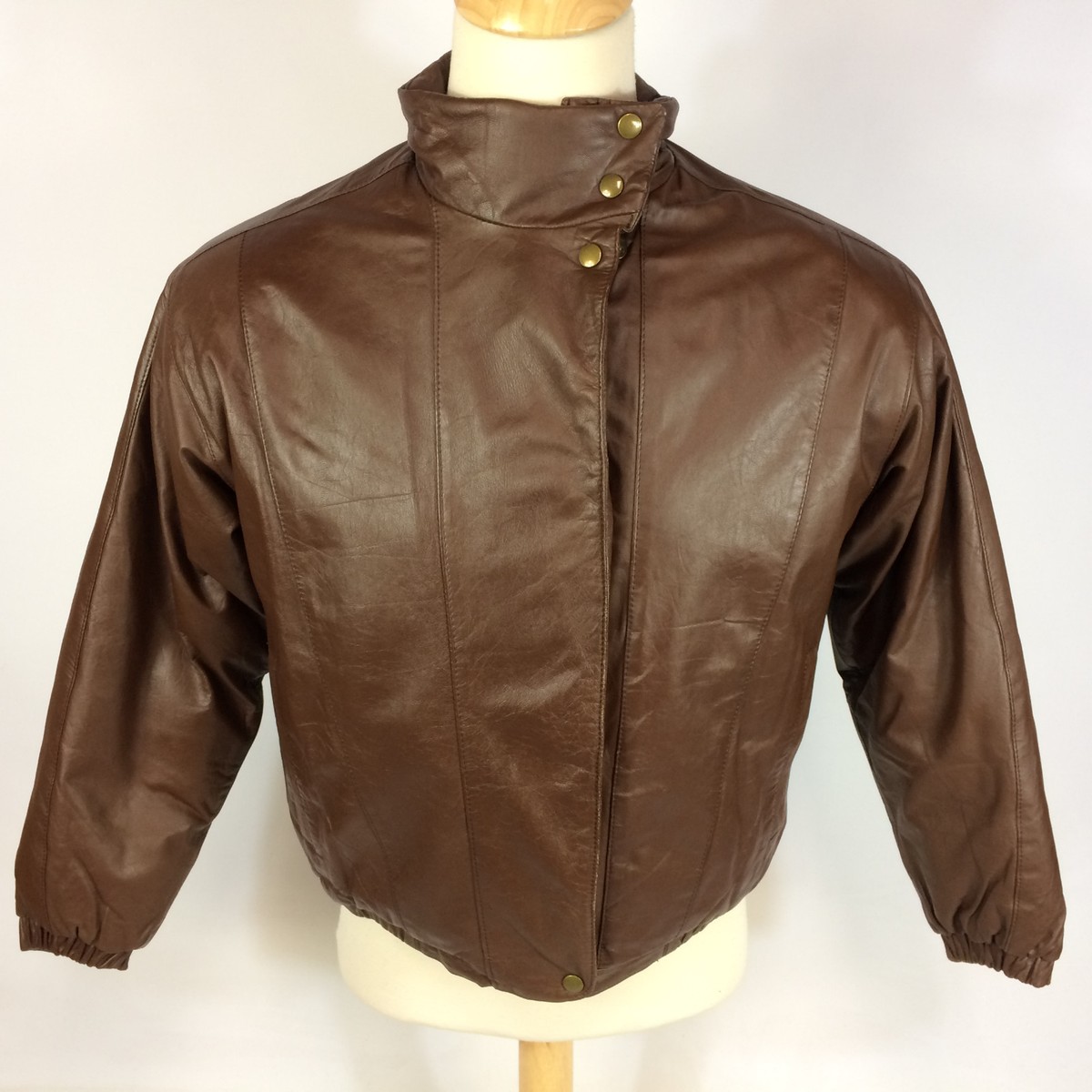極上　90s Eddie Bauer short leather down jk 90's Eddie Bauer LEATHER DOWN ヴィンテージ 【公式通販】